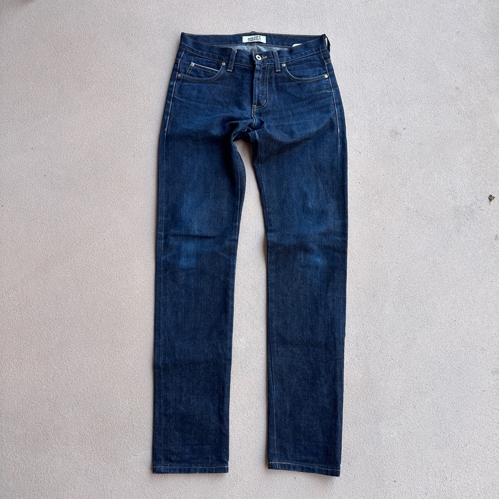Naked & Famous Denim Slim Selvedge Blue Jeans Super Guy Fit